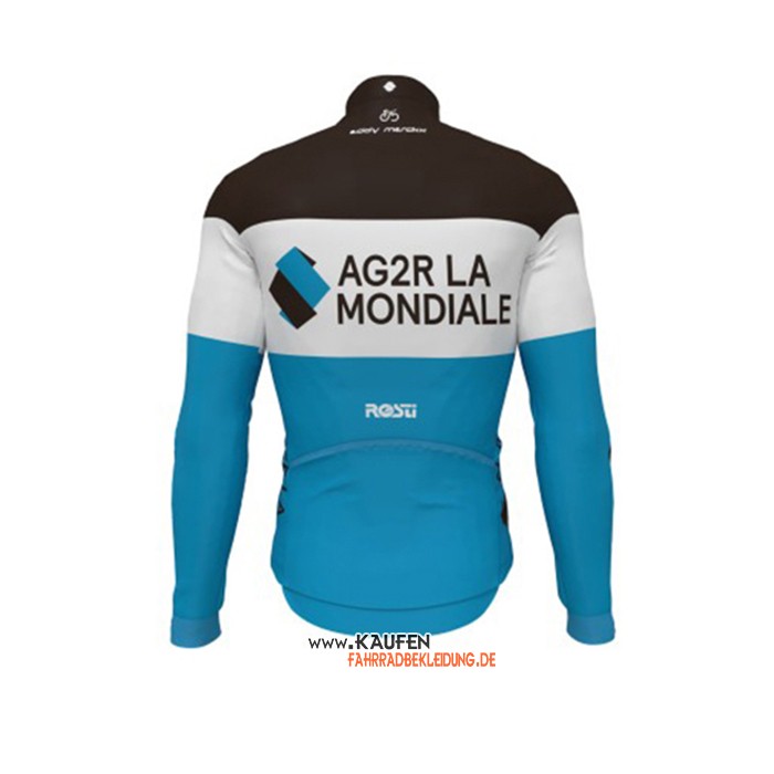 Ag2r La Mondiale Langarmtrikot 2019 und Lange Tragerhose Shwarz Wei Blau